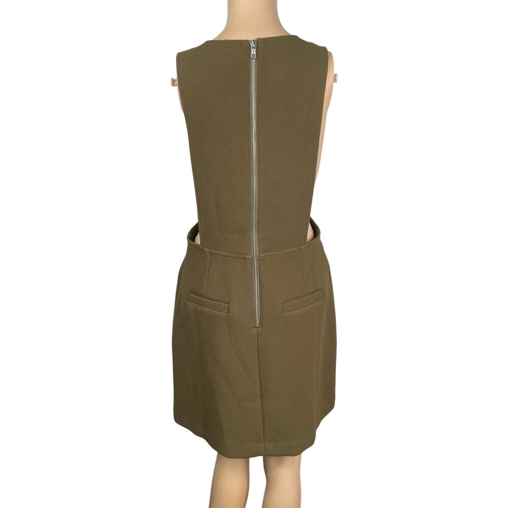 Frank and Oak Pinafore Dress Overall Apron A-Line Heavy Knit Pockets Black M - Picture 6 of 8